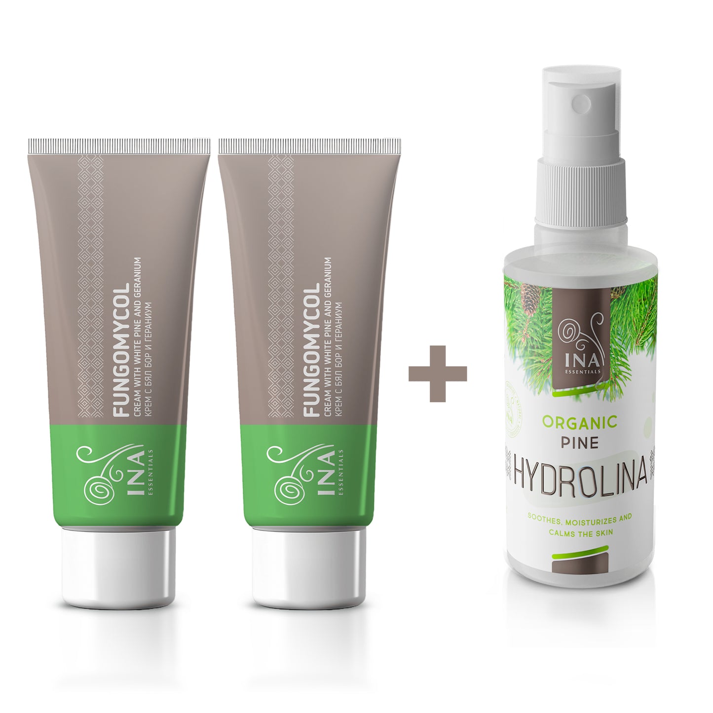 Buy 2 Creams for Nail Fungus and Dry and Cracked Skin, Get 1 Organic White Pine Water for Free