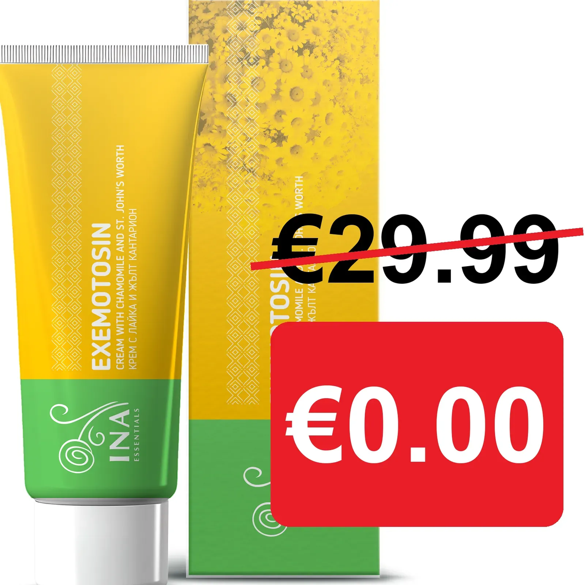 + Gift Cream for Psoriasis, eczema and irritated skin - with St. John's Wort, Chamomile and Propolis