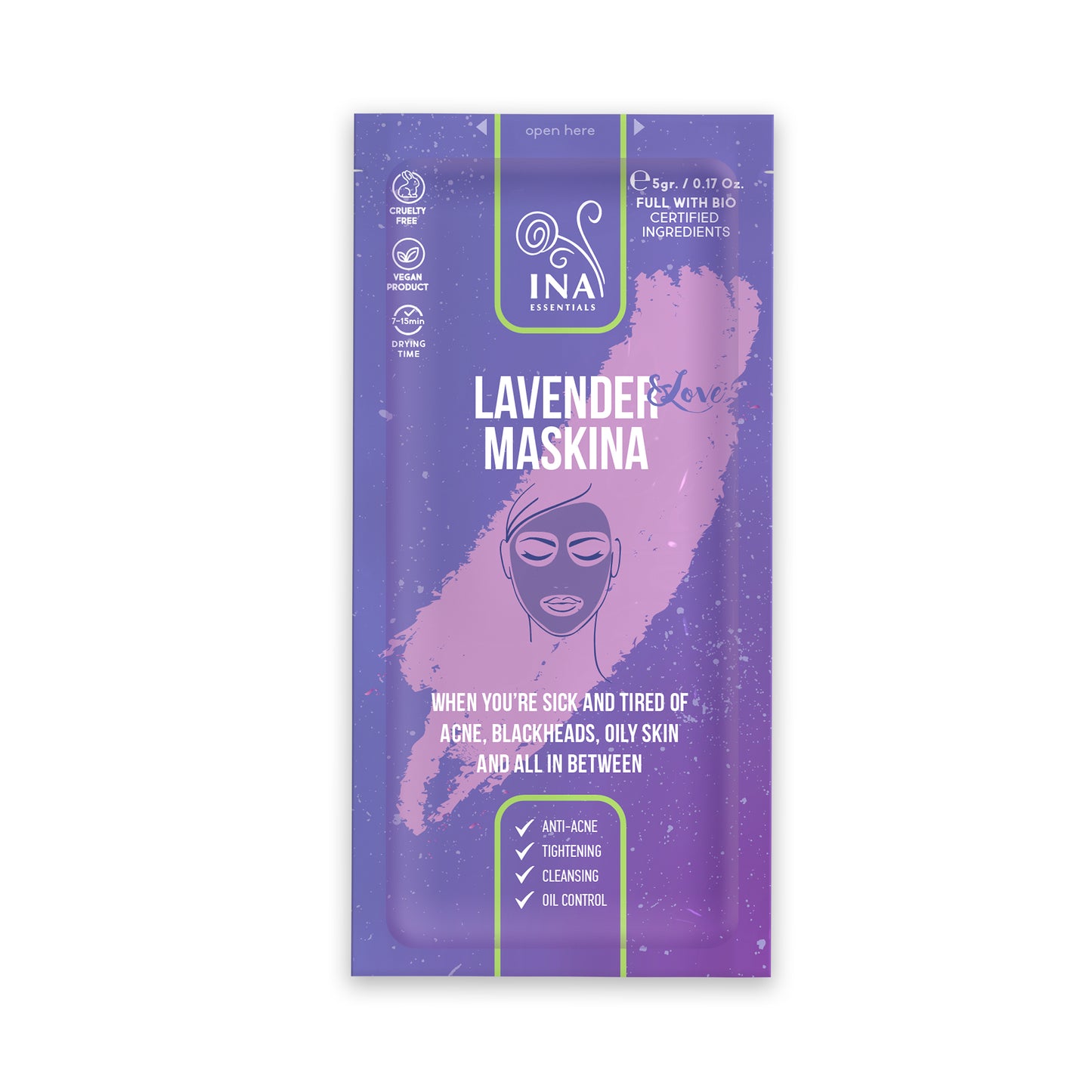 + Gift Face Mask - Lavender Maskina (sample)