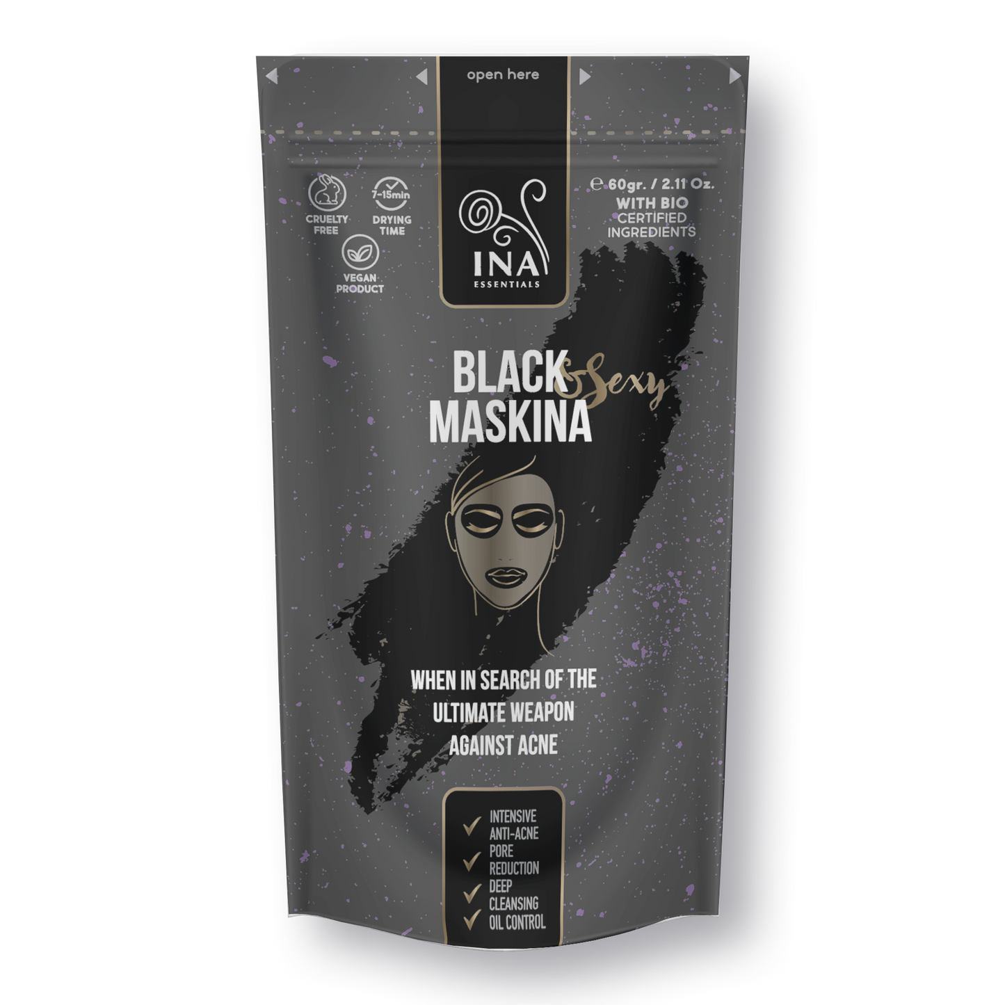 + Gift Face Mask - Black Maskina - intensive care for Acne and Blackheads