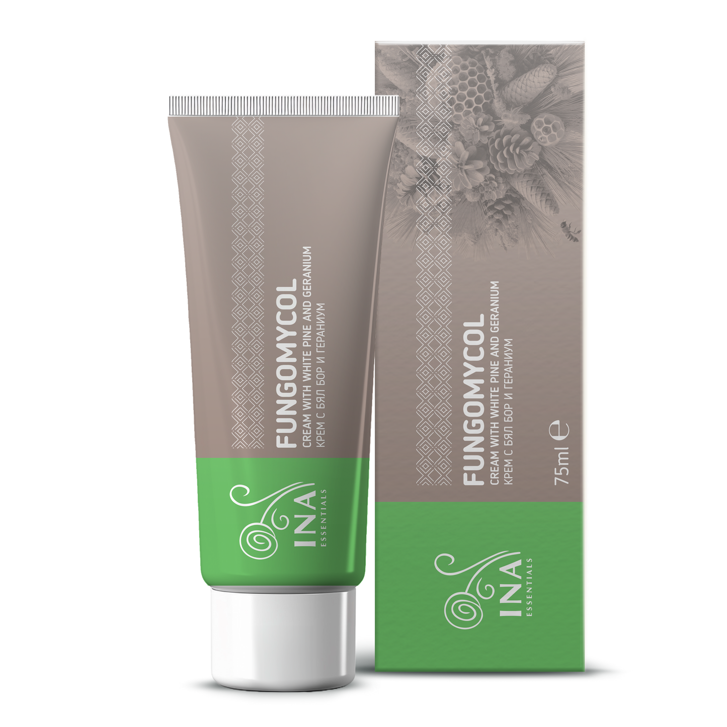 2 in 1 Cream for Nail fungus and dry, cracked skin - with White pine, Urea and Geranium