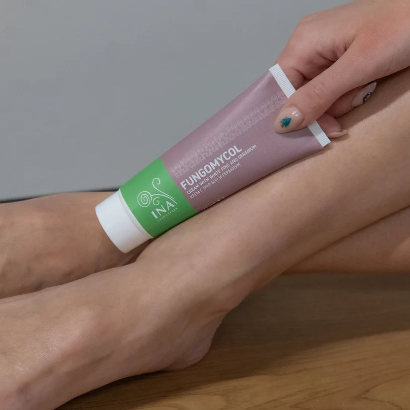 2 in 1 Cream for Nail fungus and dry, cracked skin - with White pine, Urea and Geranium