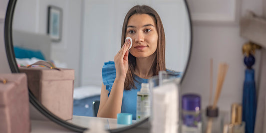 Woman with an even-looking complexion after acne scar care