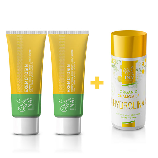 Buy 2 Creams for Psoriasis, Eczema and Irritated Skin, Get 1 Organic Chamomile Water for Free