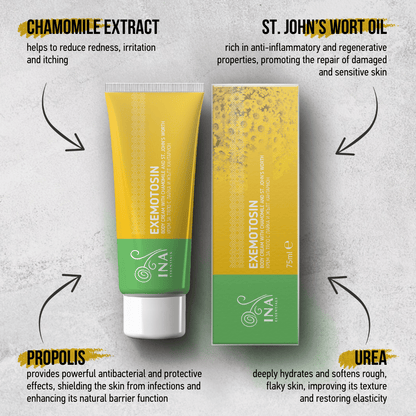 Cream for Psoriasis, eczema and irritated skin - with St. John's Wort, Chamomile and Propolis