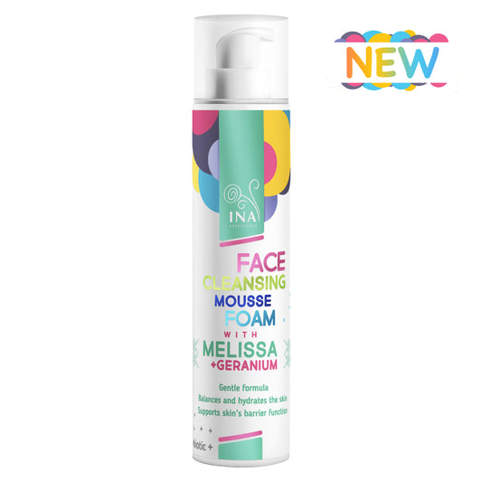 Natural Cleansing Foam for Face with Lemon Balm and Geranium - for every skin type
