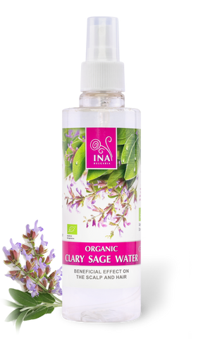 Organic Clary Sage Water with anti-dandruff effect - 200ml (Hydrolat) - Clary Sage Hydrosol